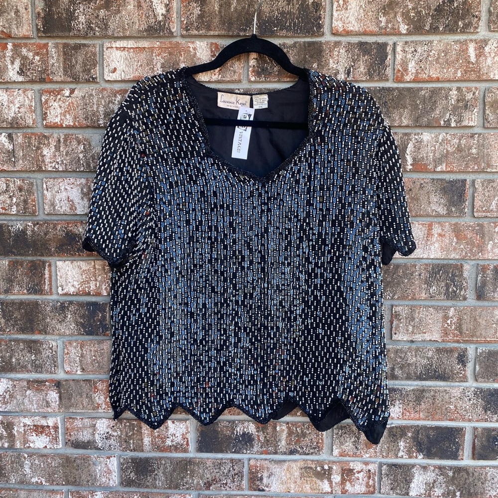 Laurence Kazar Vintage Beaded Blouse